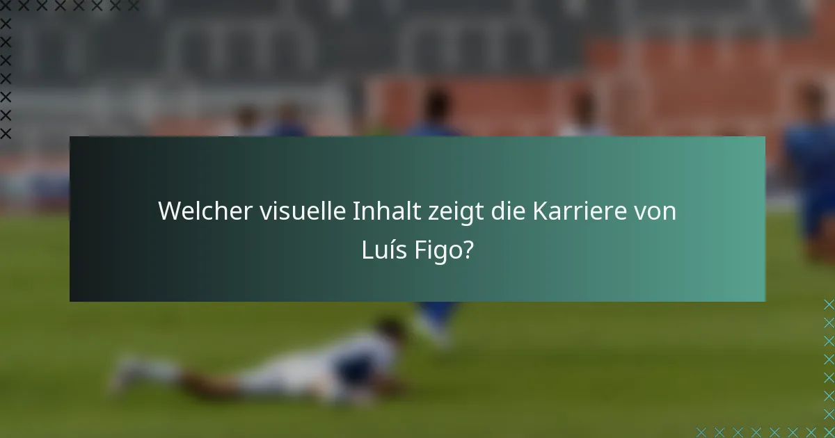 Welcher visuelle Inhalt zeigt die Karriere von Luís Figo?