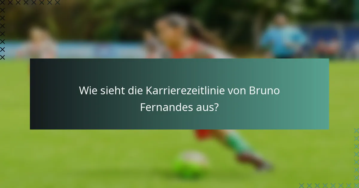 Wie sieht die Karrierezeitlinie von Bruno Fernandes aus?